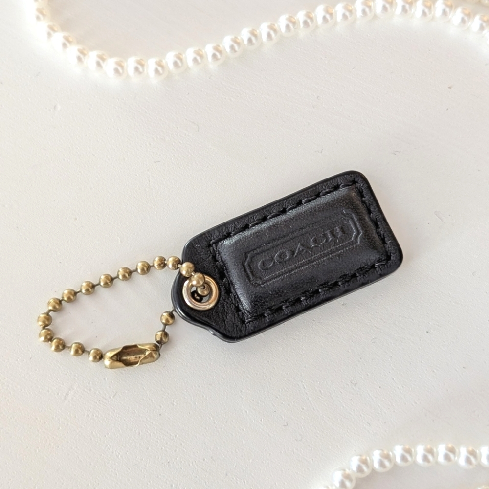 Coach Small Black Wristlet Hang Tag